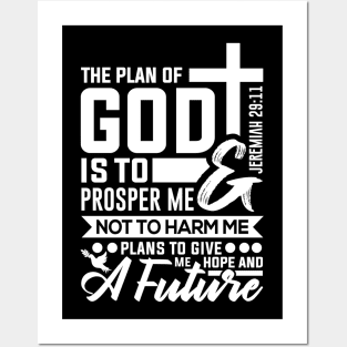 Christian Bible Verse Plans To Prosper You Jeremiah 29:11 Posters and Art